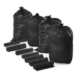 ถุงขยะที่สามารถนำกลับมาใช้ใหม่ได้ HDPE พิมพ์สีดำได้