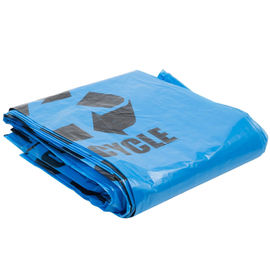 Gravure Printing ถุงขยะพลาสติก 40 &amp;quot;X 46&amp;quot; Blue Tint Linear ความหนาแน่นต่ำ