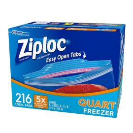 ล้างถุงเก็บของ Ziploc Easy Zipper, กระเป๋าใส่น้ำแข็ง Quart แบบกำหนดเอง