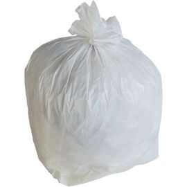 ถุงขยะแบบมีสายคลัตช์ขนาดเล็กวัสดุทำจากวัสดุ HDPE สีขาว