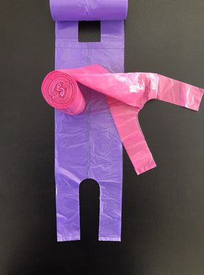 ถุงช้อปปิ้งเสื้อยืดในสำนักงานและของใช้ในบ้าน, สีชมพูและสีม่วง, ถังขยะตั้งโต๊ะ